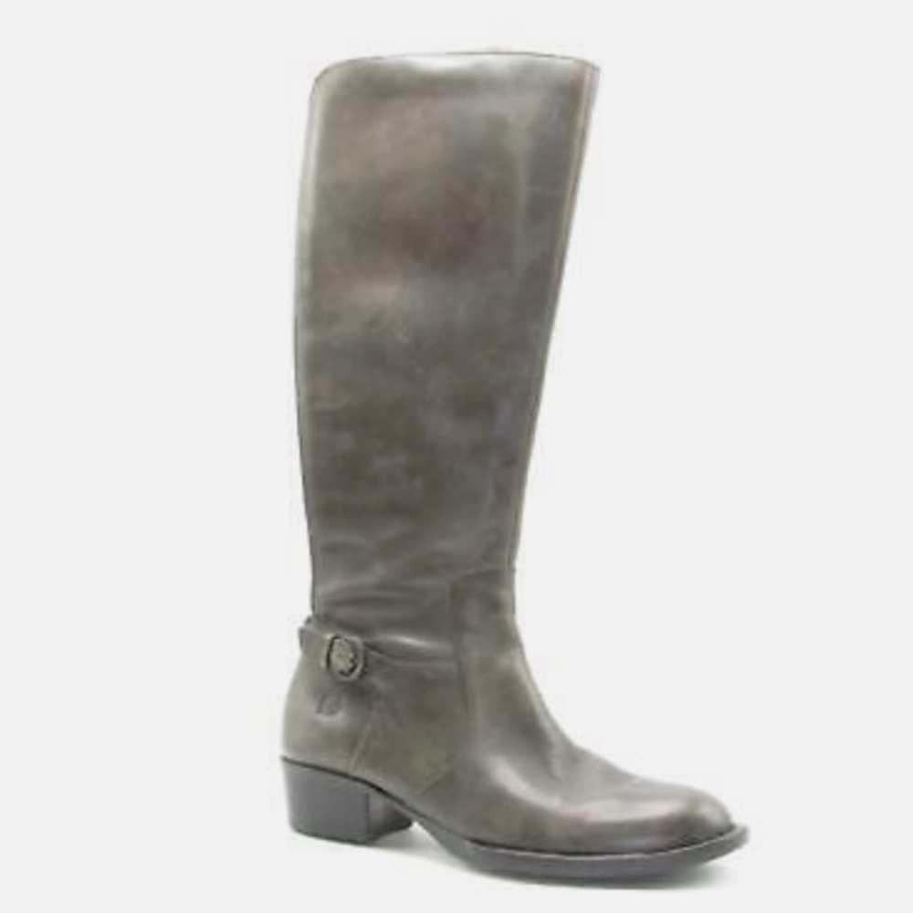 Born Tall Grey Leather Boots